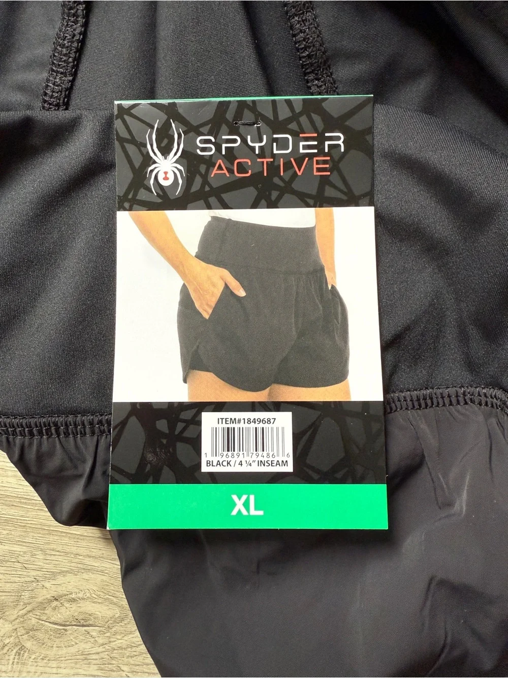 Spyder 2-in-1 Woven Compression Running Gym Workout Shorts Women’s XL Black - Picture 5 of 7